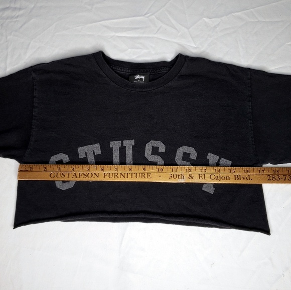 ‼SOLD‼ Vintage Stussy 80 Cropped Spell Out Black - Picture 8 of 8